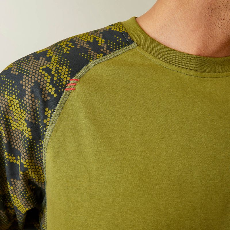 Ariat Fr Stretch Camo Baseball T-Shirt Camo Polska | YWUVIM-827