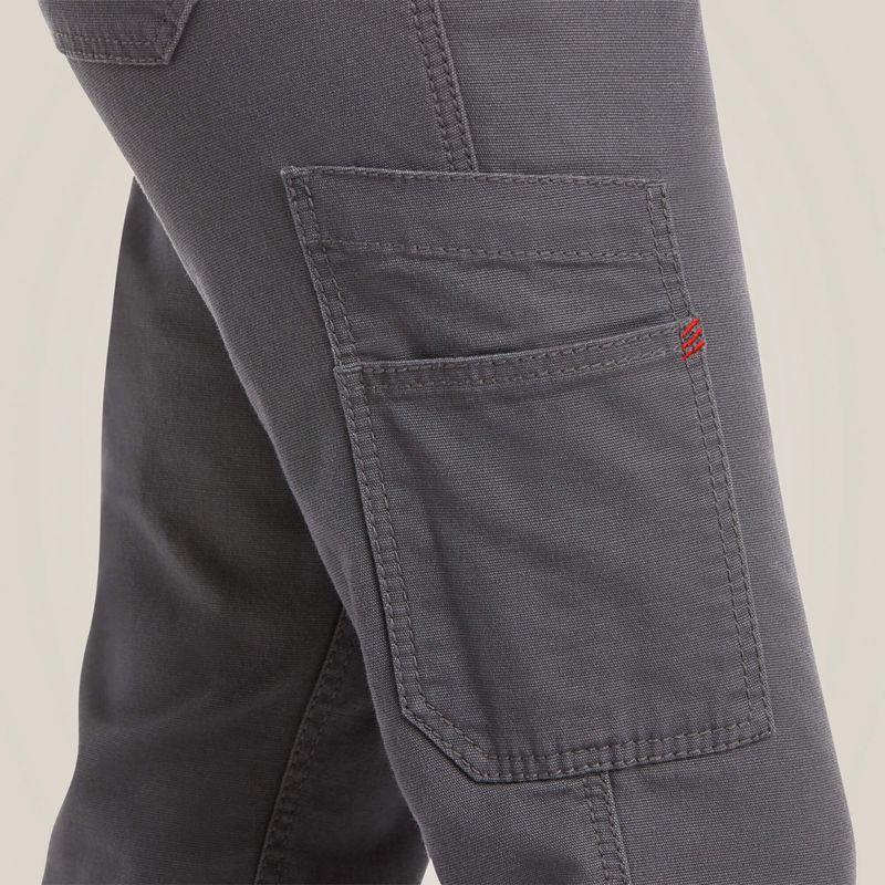 Ariat Fr Stretch Duralight Canvas Stackable Straight Leg Pant Szare Polska | BXOZTQ-190