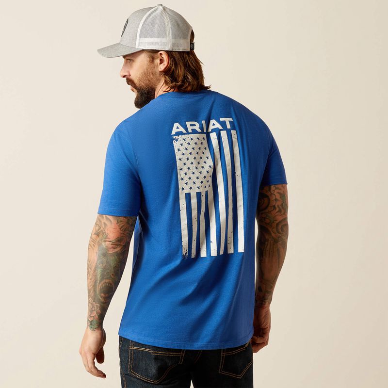 Ariat Freedom T-Shirt Królewski Niebieski Polska | MZRXAH-520