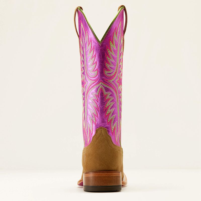 Ariat Frontier Calamity Jane Western Boot Dijon Roughout/Electric Raspberry Polska | LOFIJP-805