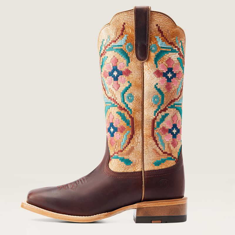 Ariat Frontier Daniella Western Boot Brazen Tan Polska | CRKFMN-159