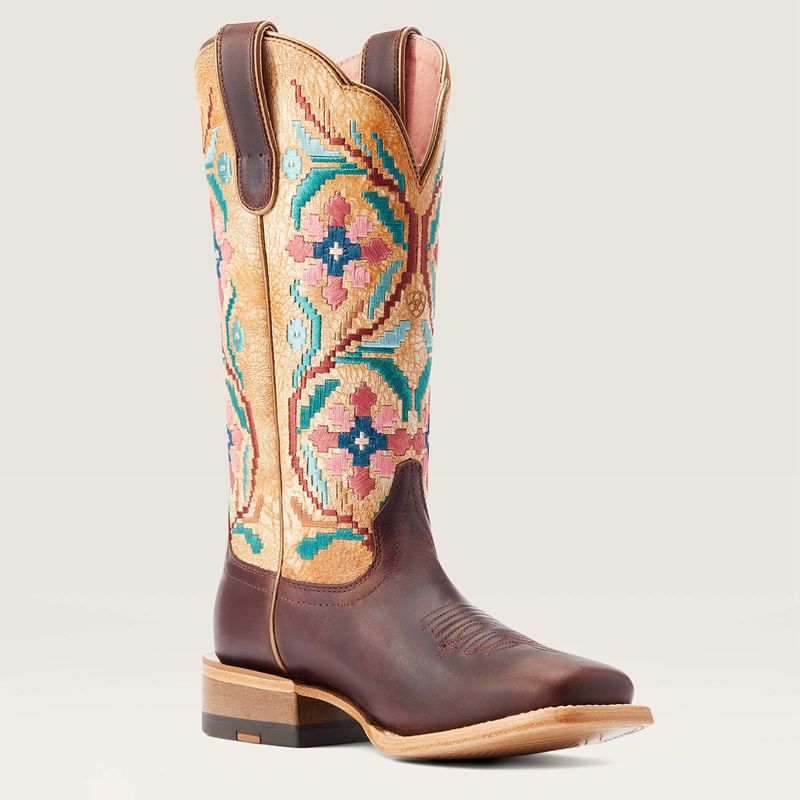 Ariat Frontier Daniella Western Boot Brazen Tan Polska | CRKFMN-159