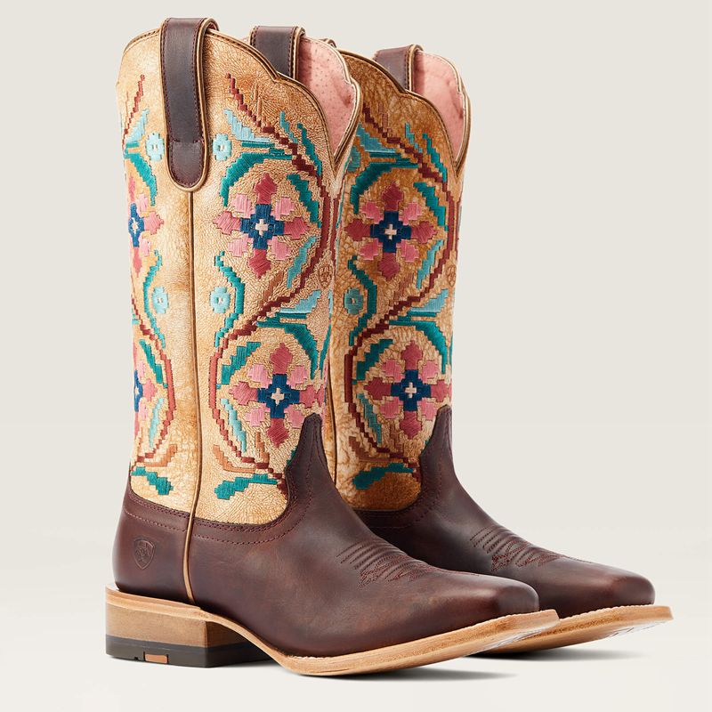 Ariat Frontier Daniella Western Boot Brazen Tan Polska | CRKFMN-159