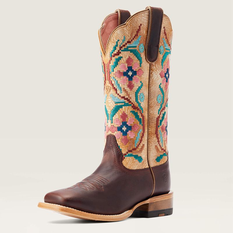 Ariat Frontier Daniella Western Boot Brazen Tan Polska | CRKFMN-159