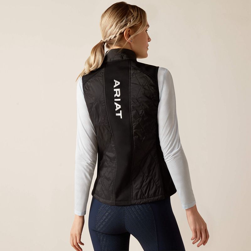 Ariat Fusion Insulated Vest Czarne Polska | NFCWEZ-523