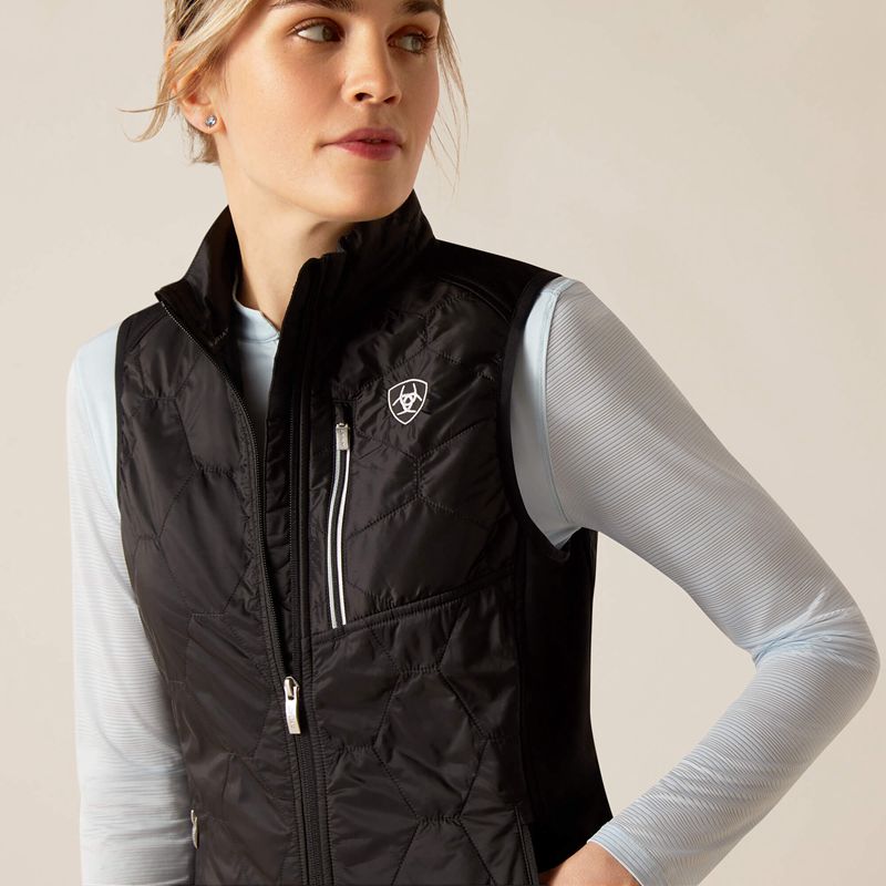 Ariat Fusion Insulated Vest Czarne Polska | NFCWEZ-523