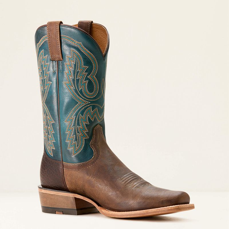 Ariat Futurity Cashout Cowboy Boot Wicker/Pursuit Of Teal Polska | VUOFHI-943