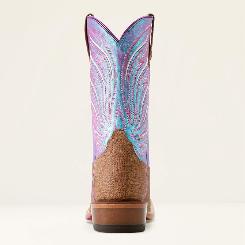 Ariat Futurity Dash Western Boot Scratched Tan/Azure Sunset Polska | HPBCDE-837