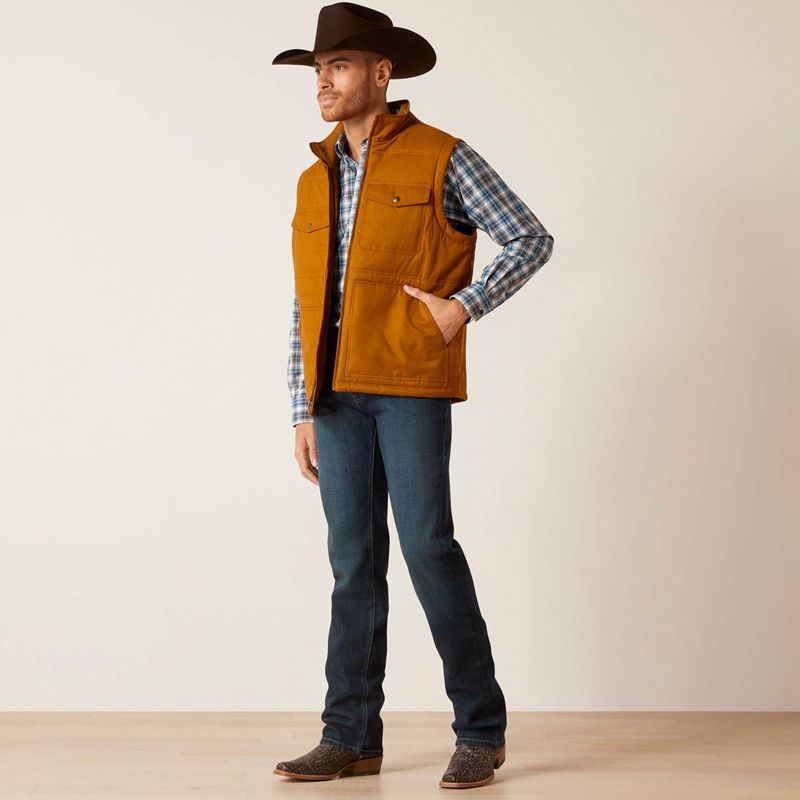 Ariat Grizzly 2.0 Canvas Conceal And Carry Vest Chestnut Polska | BYPLTZ-872