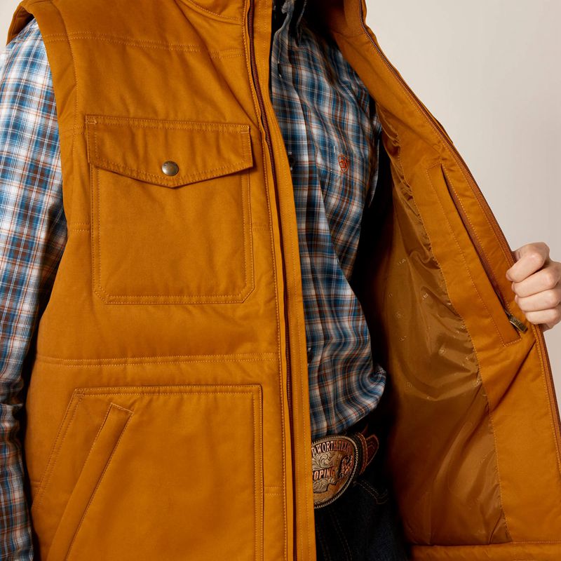 Ariat Grizzly 2.0 Canvas Conceal And Carry Vest Chestnut Polska | BYPLTZ-872