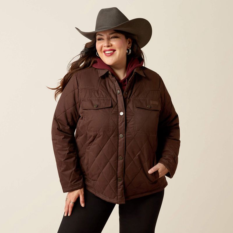 Ariat Grizzly Quilted Barn Jacket Mole Polska | UEQFIG-369