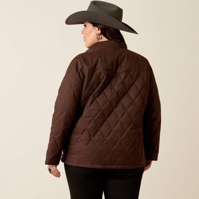 Ariat Grizzly Quilted Barn Jacket Mole Polska | UEQFIG-369