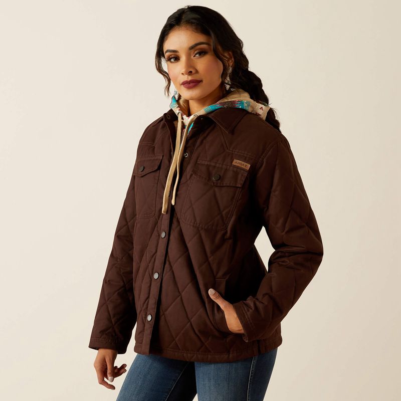 Ariat Grizzly Quilted Barn Jacket Mole Polska | UEQFIG-369