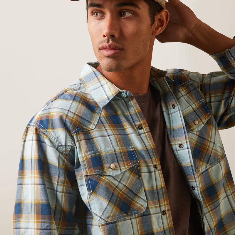 Ariat Habney Retro Fit Shirt Aquatic Polska | XKDGCT-297