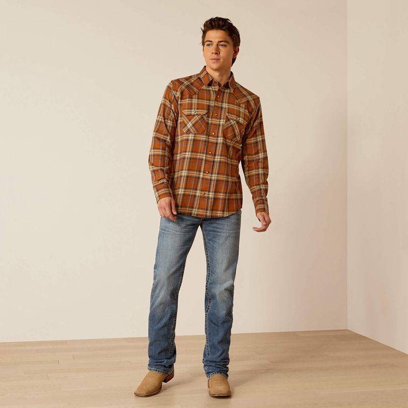 Ariat Haiden Retro Fit Shirt Roasted Pecan Polska | HEAPDX-792