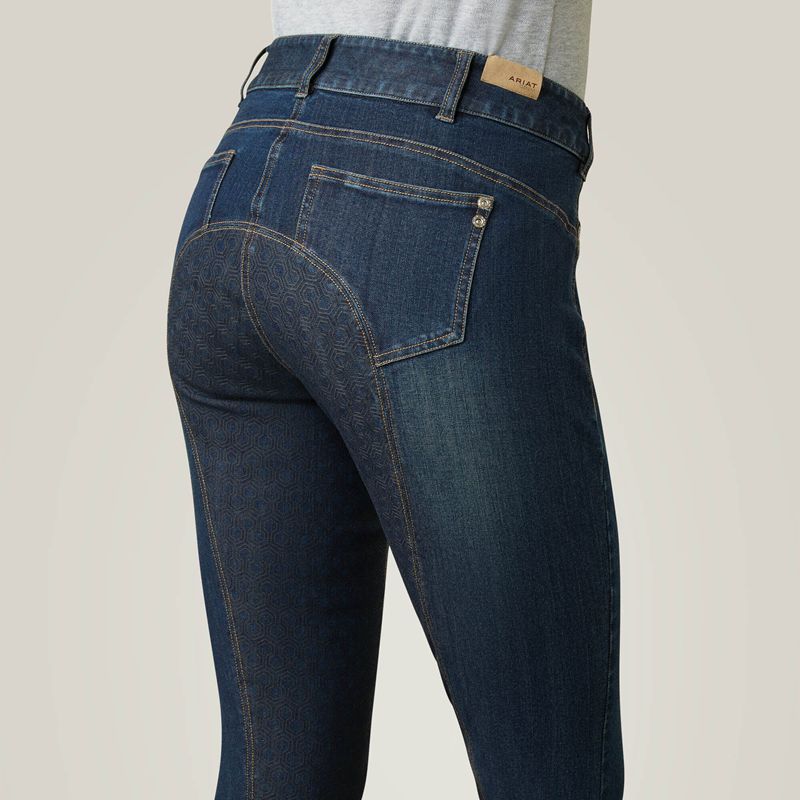 Ariat Halo Denim Full Seat Breech Marine Polska | OFTQJU-016