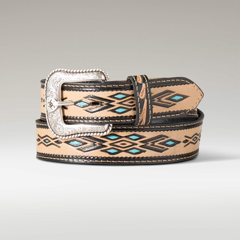 Ariat Hand Painted Belt Brązowe Polska | FQYJOH-826