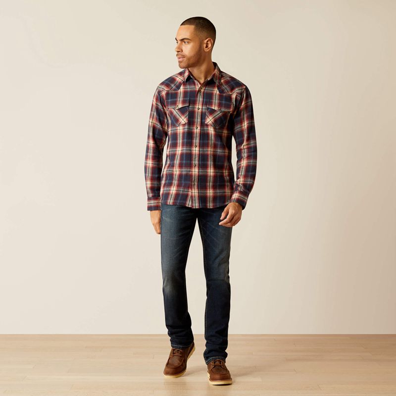 Ariat Hardy Retro Fit Shirt Niebieskie Polska | HTWQZO-649