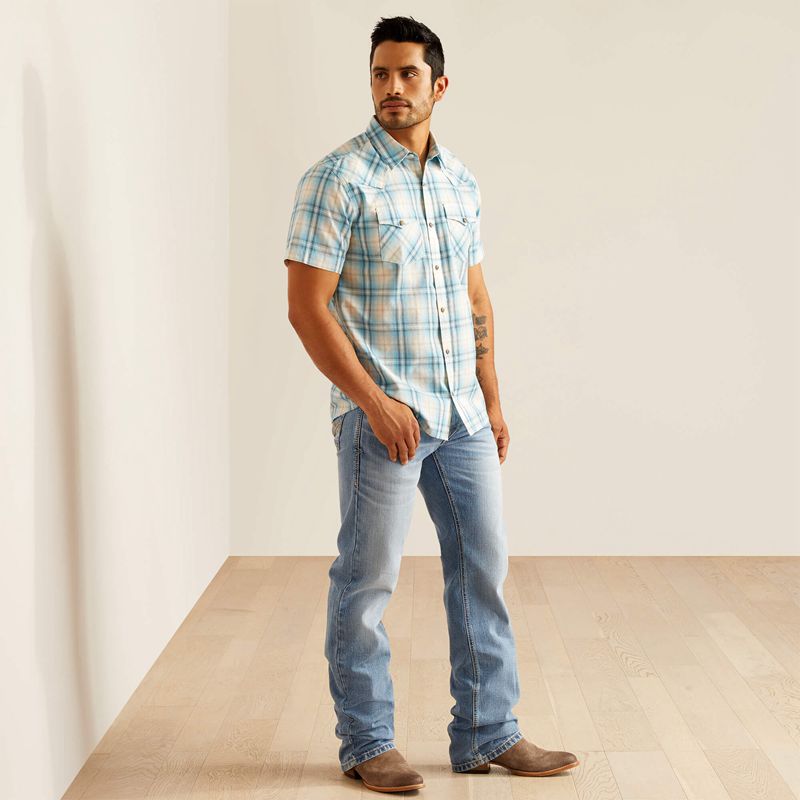 Ariat Harold Retro Fit Shirt Egret Polska | AMLTJY-571