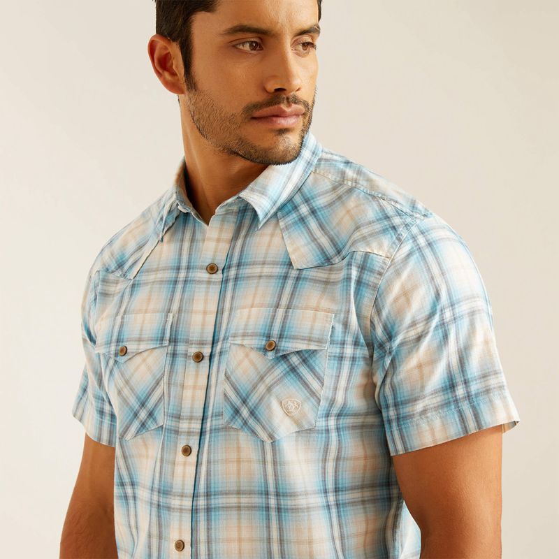 Ariat Harold Retro Fit Shirt Egret Polska | AMLTJY-571