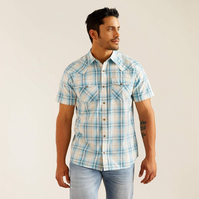 Ariat Harold Retro Fit Shirt Egret Polska | AMLTJY-571