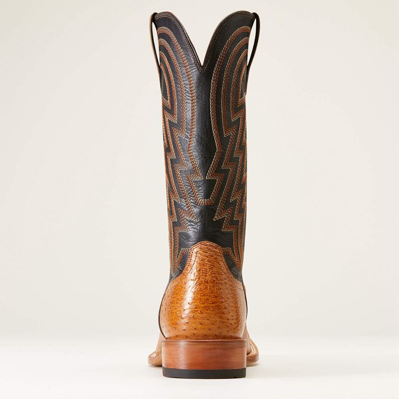 Ariat Haywire Cowboy Boot Antique Tan Smooth Quill Ostri Polska | PAXBGL-203