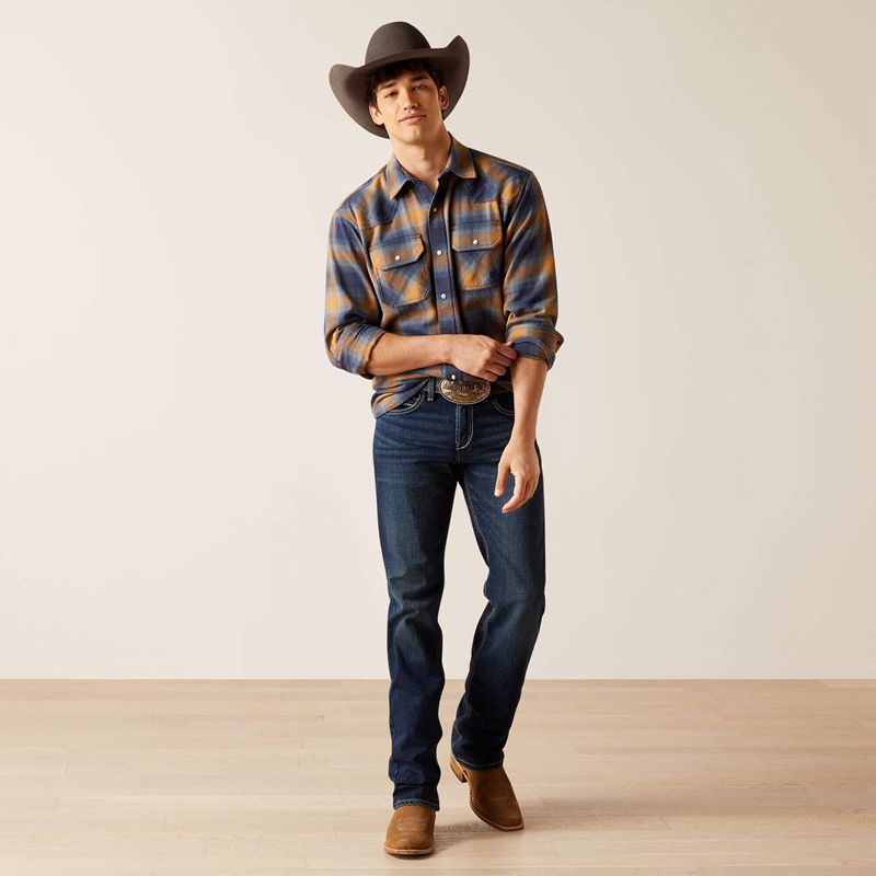 Ariat Hershel Retro Fit Shirt Comb Honey Polska | YCUFSG-508