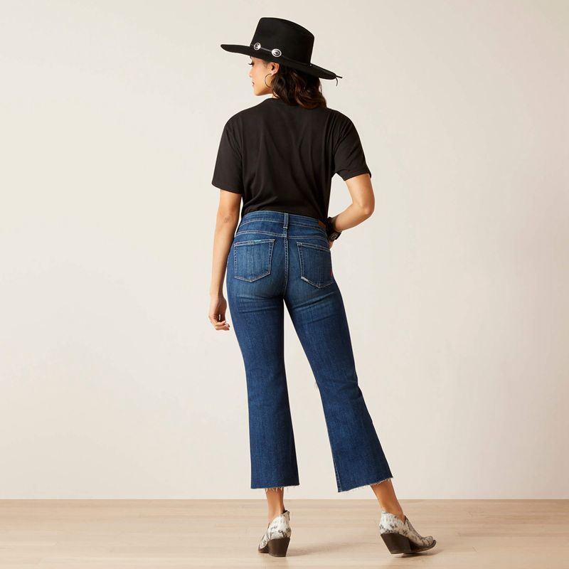 Ariat High Rise Caroly Flare Crop Jean Athena Polska | OUVBZG-812