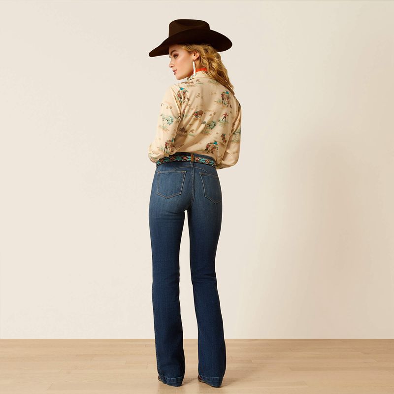 Ariat High Rise Fiorella Slim Trouser Jeans Armenia Polska | YITDKV-506