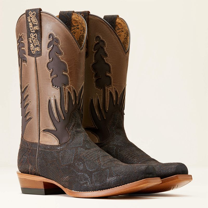 Ariat High Stepper Sendero Western Boot Czekolada Wąż Polska | KSGYNC-768