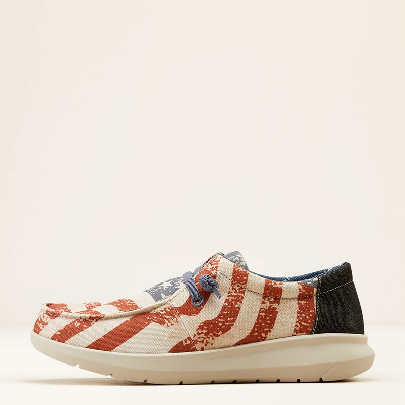 Ariat Hilo American Flag Print/Charcoal Polska | HNQSJO-602