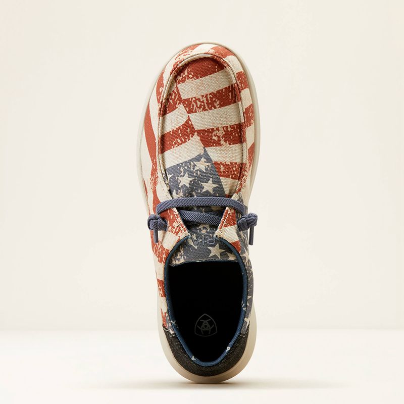 Ariat Hilo American Flag Print/Charcoal Polska | HNQSJO-602