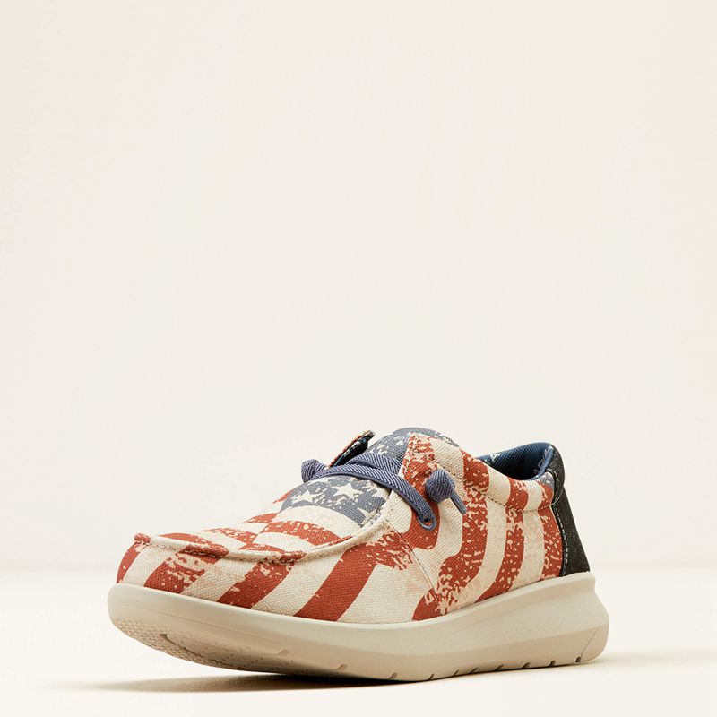 Ariat Hilo American Flag Print/Charcoal Polska | HNQSJO-602