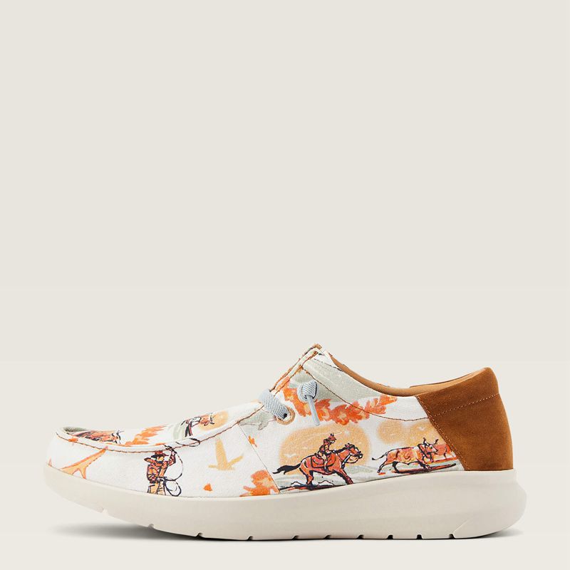 Ariat Hilo Western Aloha Surfing Longhorn Print Polska | MDECAB-504