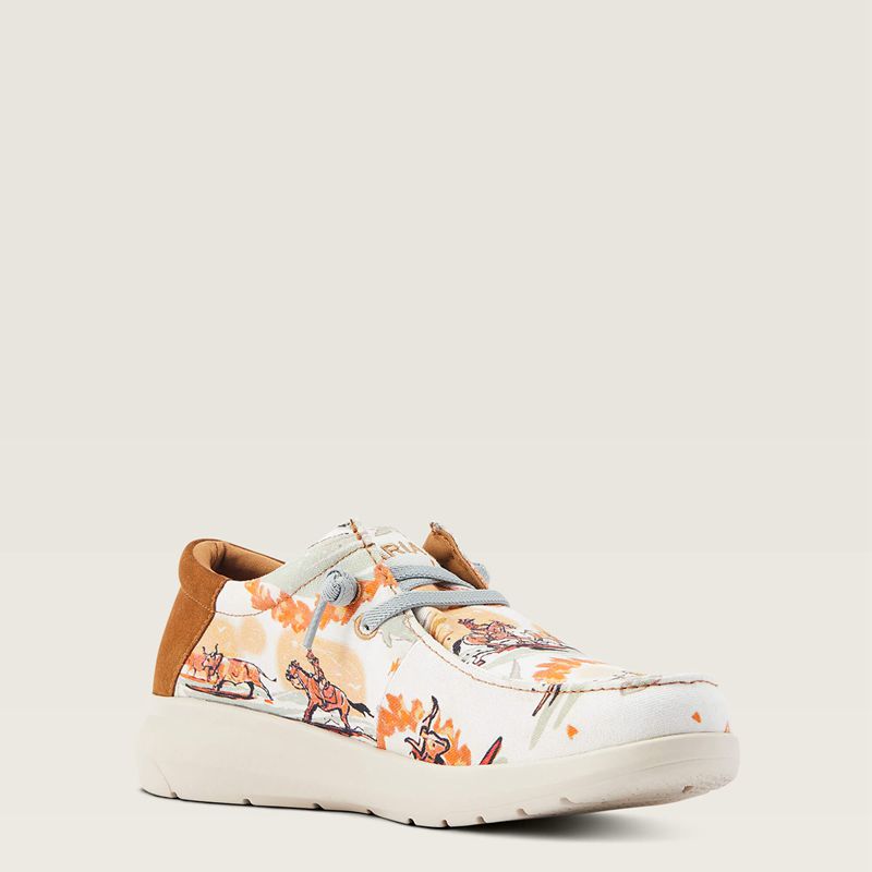 Ariat Hilo Western Aloha Surfing Longhorn Print Polska | MDECAB-504