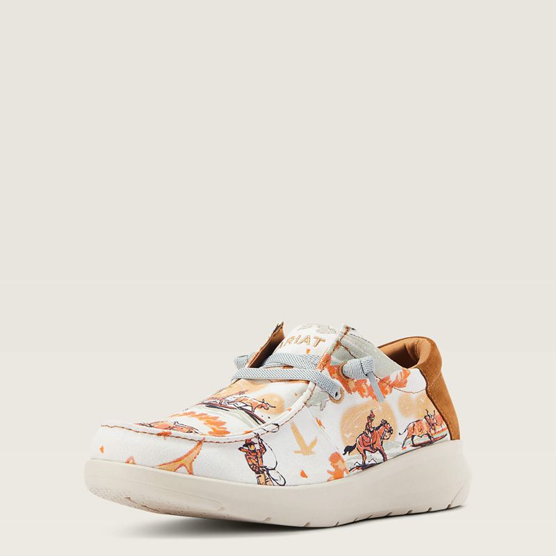 Ariat Hilo Western Aloha Surfing Longhorn Print Polska | MDECAB-504