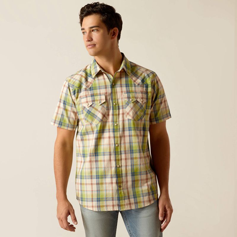 Ariat Hinston Retro Fit Shirt Sandshell Polska | OYQIXP-167