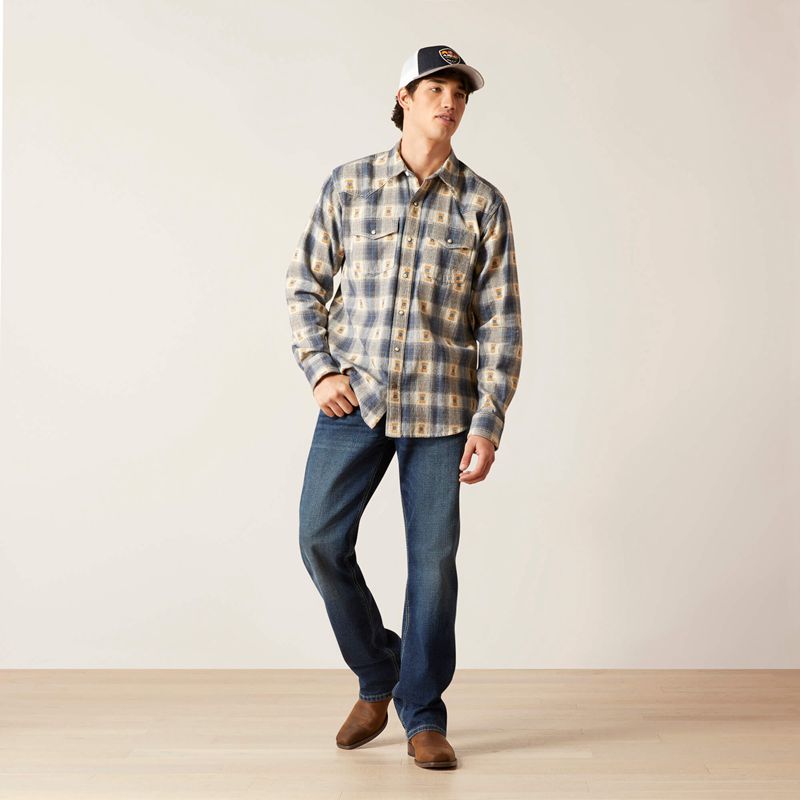 Ariat Hiro Retro Fit Shirt Vaporous Gray Polska | KNUYCR-384