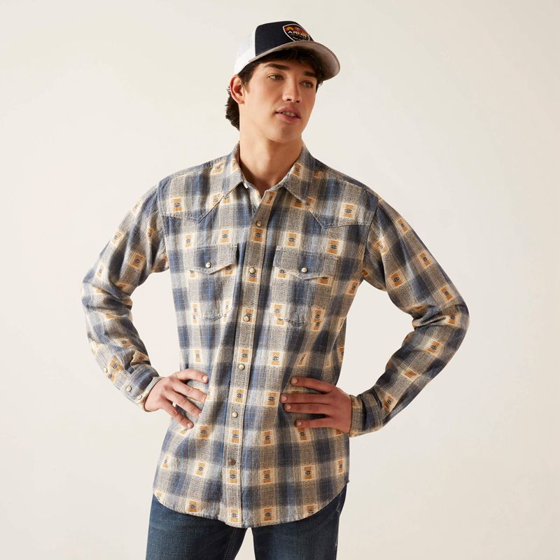 Ariat Hiro Retro Fit Shirt Vaporous Gray Polska | KNUYCR-384