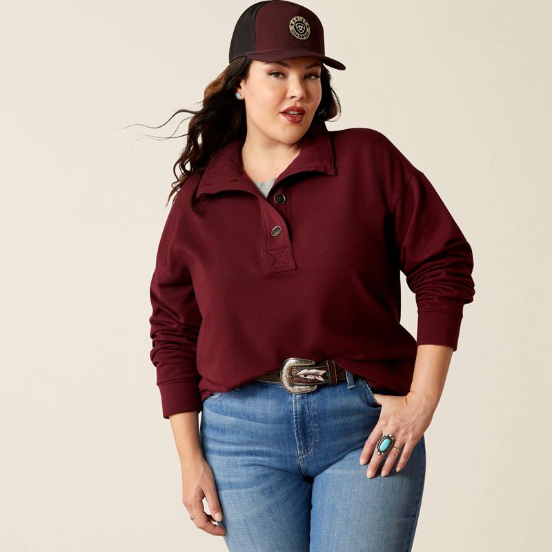 Ariat Hometown Sweatshirt Tawny Port Polska | IYBHXQ-810