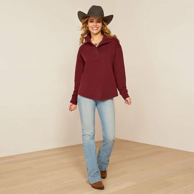 Ariat Hometown Sweatshirt Tawny Port Polska | IYBHXQ-810