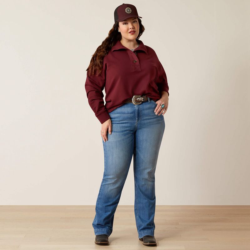 Ariat Hometown Sweatshirt Tawny Port Polska | IYBHXQ-810