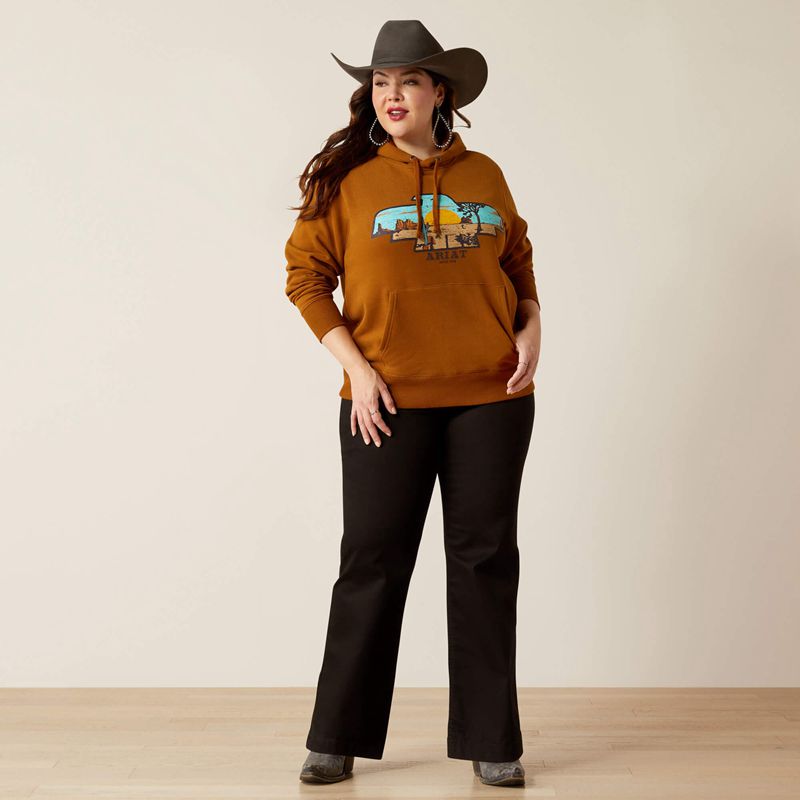 Ariat Horizon Hoodie Chestnut Horse Polska | LMTVHG-461