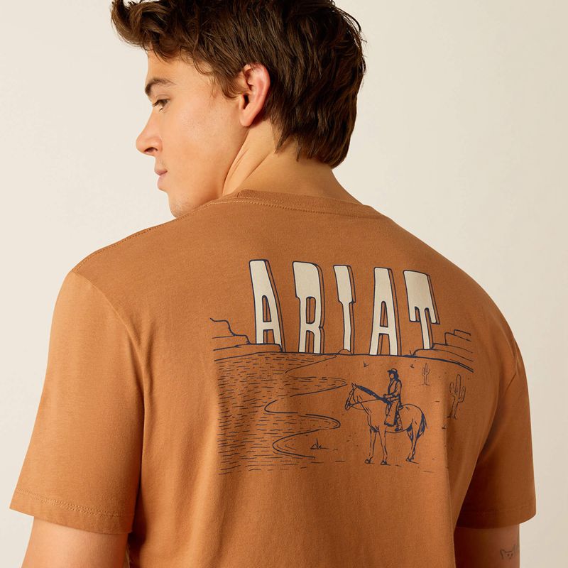 Ariat Horizon Oasis T-Shirt Chipmunk Polska | YMBCUO-278