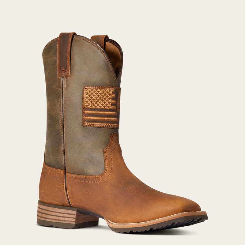 Ariat Hybrid Patriot Country Western Boot Brązowe Polska | SAKFCG-348