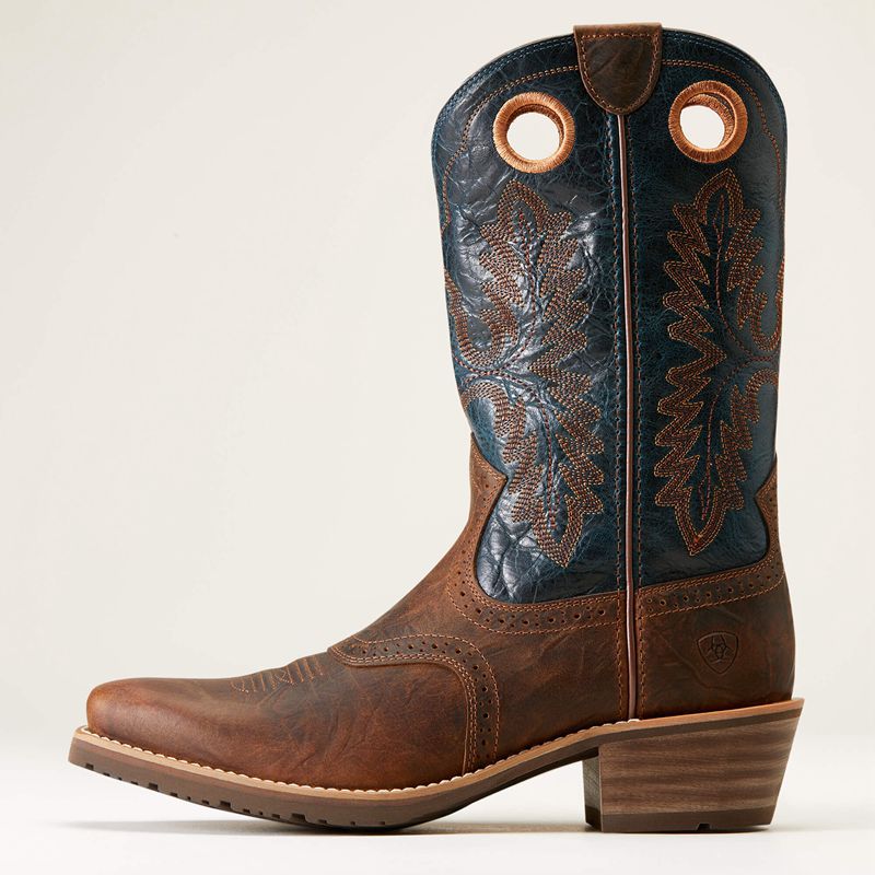 Ariat Hybrid Roughstock Square Toe Cowboy Boot Brązowe Polska | RHPDWC-847