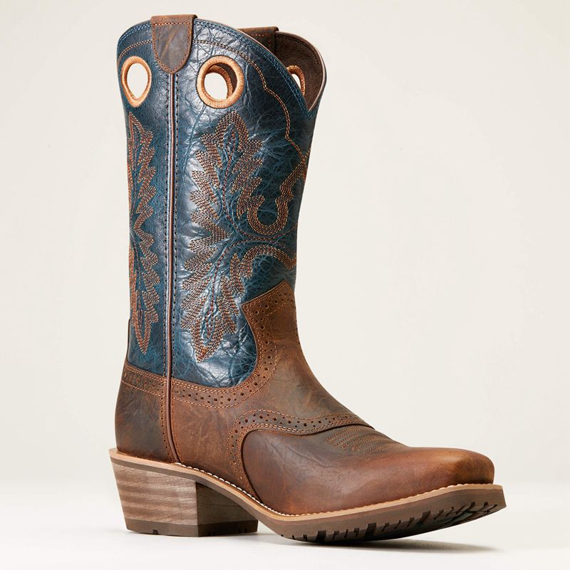 Ariat Hybrid Roughstock Square Toe Cowboy Boot Brązowe Polska | RHPDWC-847