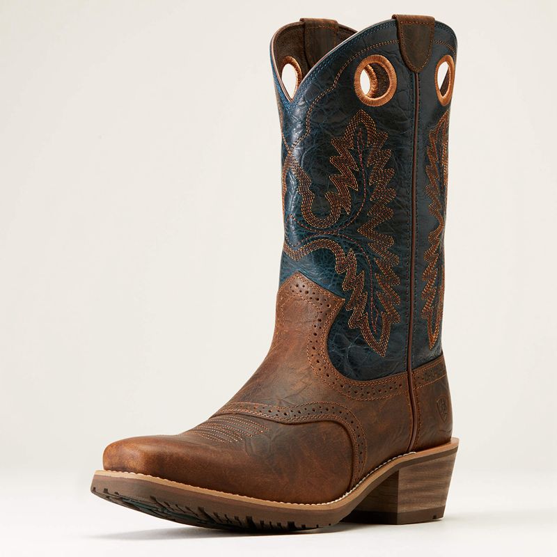 Ariat Hybrid Roughstock Square Toe Cowboy Boot Brązowe Polska | RHPDWC-847