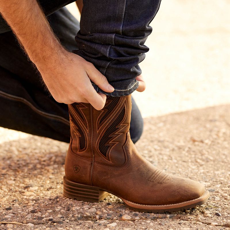 Ariat Hybrid Venttek Western Boot Distressed Tan Polska | ENAGSY-926