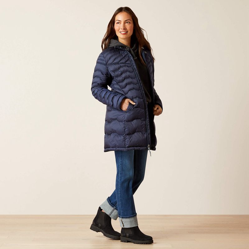 Ariat Ideal Down Coat Granatowe Polska | XBGWZM-289